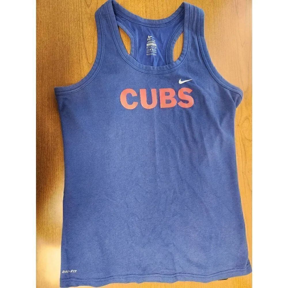 Cubs Nike XL navy tank top with Cubs in red block lettering